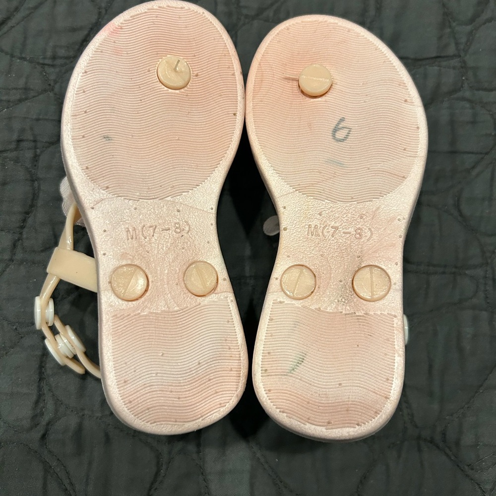 Bebe Kids Pink Floral Sandals - Picture 4 of 7